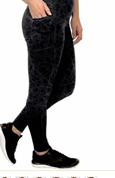 See Other Listing For This Item.NWT SPYDER active leggings, black print, pockets - Picture 2 of 11